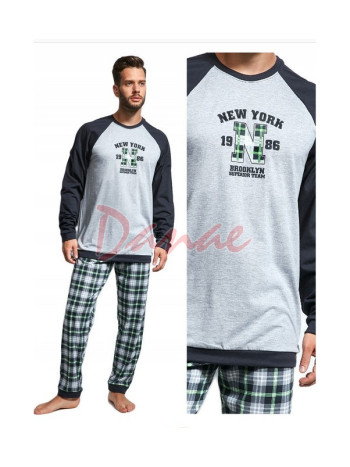 New York - pyžamo s patenty pánské dlouhé
