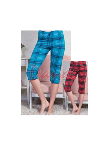 Pyžamové kalhoty dámské tříčtvrteční - kapri