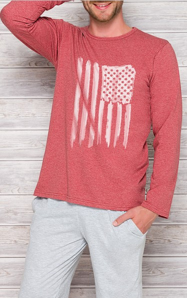 Pánske pyžamo dlhé - Amerika