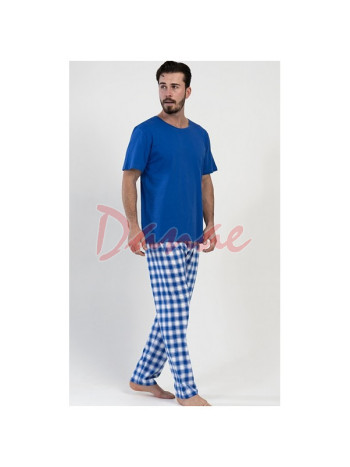 Pánské pyžamo Secret - krátký rukáv - dlouhé kalhoty