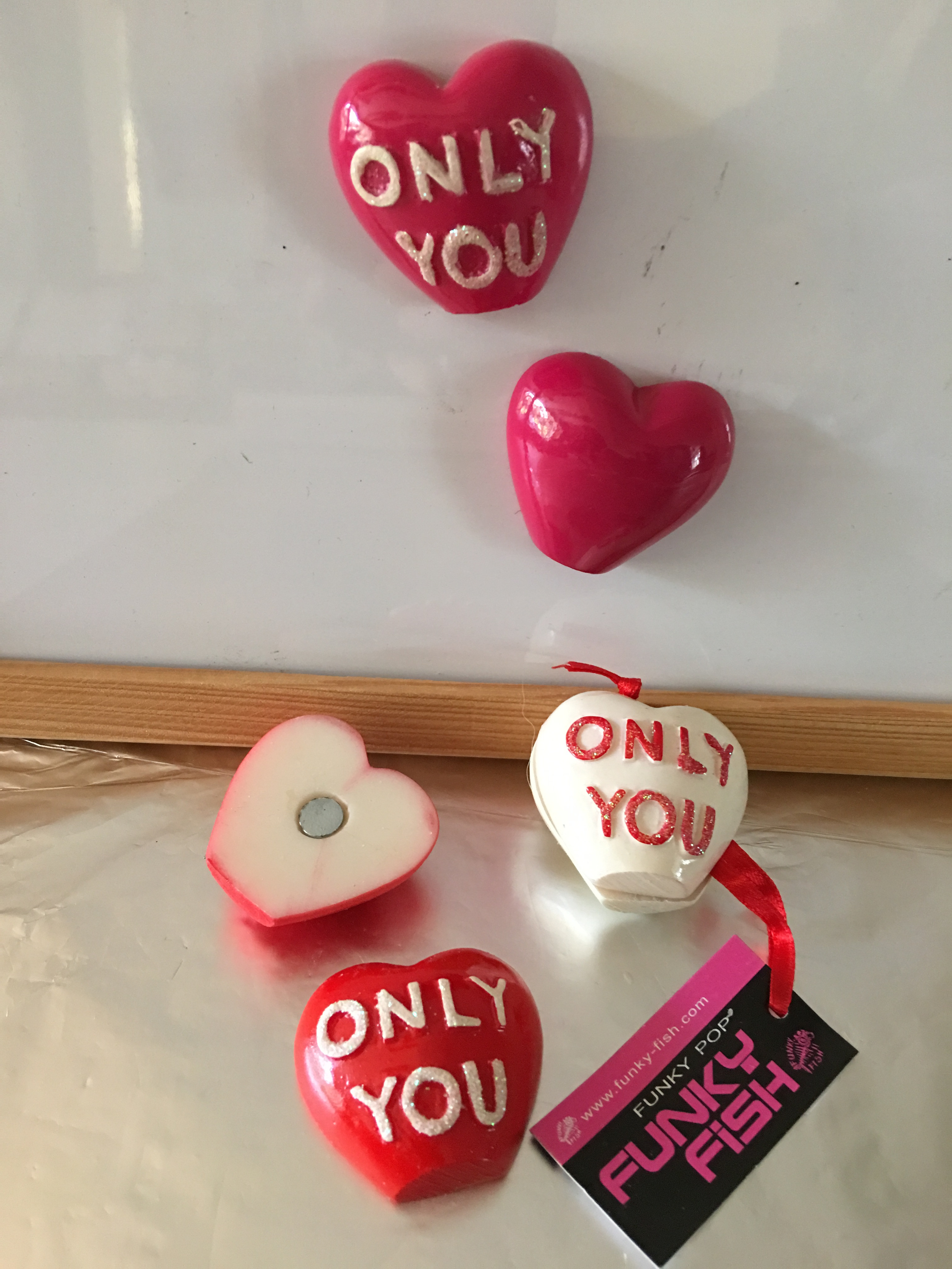 Magnetka Only You - 2 kusy v tvare srdca
