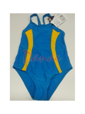 Dívčí jednodílné plavky Lorin Mo20 modrá/žlutá