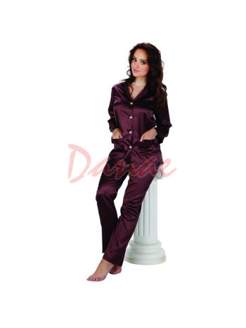 Saténové pyžamo pro dámy - Forex - Classic - lilková
