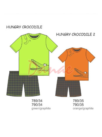Vtipné chlapecké pyžamo - Hladový krokodýl