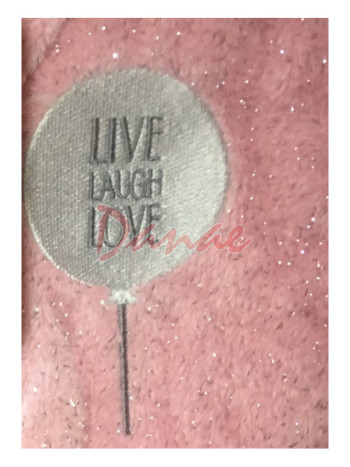 Župan dámský mini - Live Laugh Love