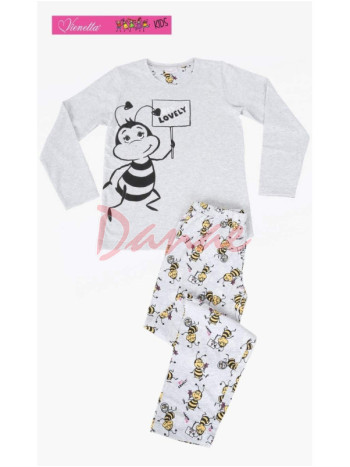 Včelka - krásné dětské pyžamo - Bee Lovely! - šedá