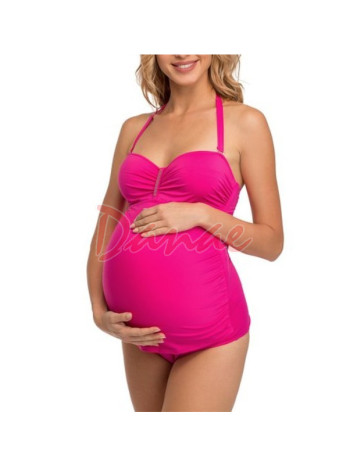 Jednodílné plavky pro těhotné dámy Feba růžová