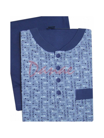 Vzorované pánské krátké pyžamo - Regina 464