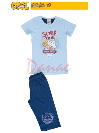 Chlapecké pyžamo se žralokem - Surf Time - modrá