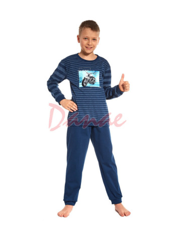 Motorka - pyžamo chlapecké dlouhé s patentem