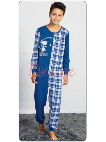 Chlapecký overal na spaní - Náměsíčný myšák - modrá
