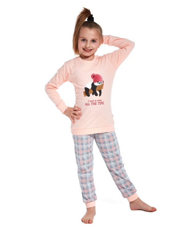 Dětské pyžamo s patentem - Panda v čepičce