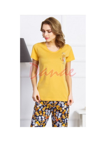 Dámské tříčtvrteční pyžamo Wonderful Life - žlutá