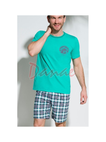 Letní pyžamo pánské - Pláž - zelená