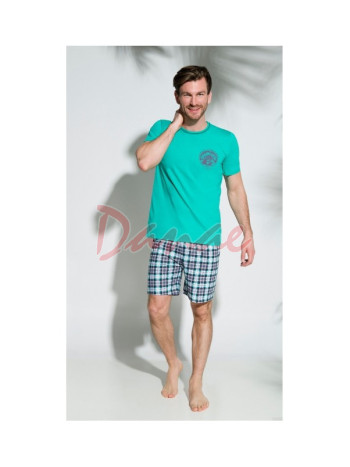 Letní pyžamo pánské - Pláž - zelené