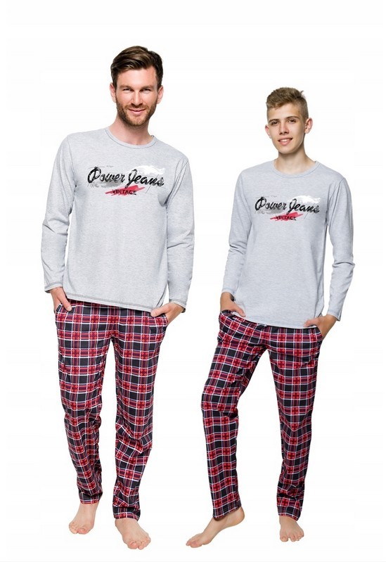 Chlapecké pyžamo Power - káro kalhoty