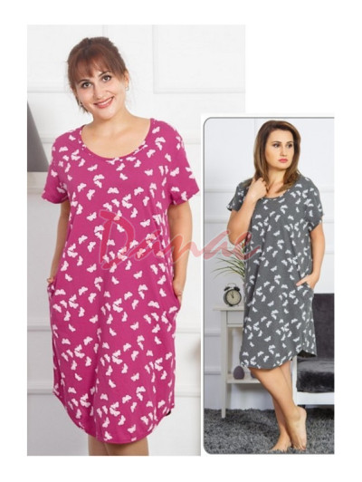 Noční košile s Motýli - nadměrná - 2XL