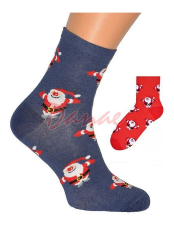 Mikuláš - dámské ponožky s vánočním motivem
