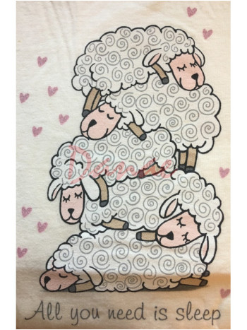 Ovečky - dětské pyžamo s ovečkami a obláčky