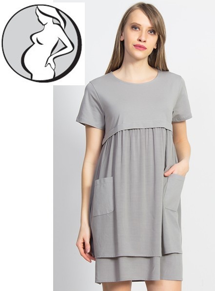 Noční košile mateřské šaty s kapsami Vienetta