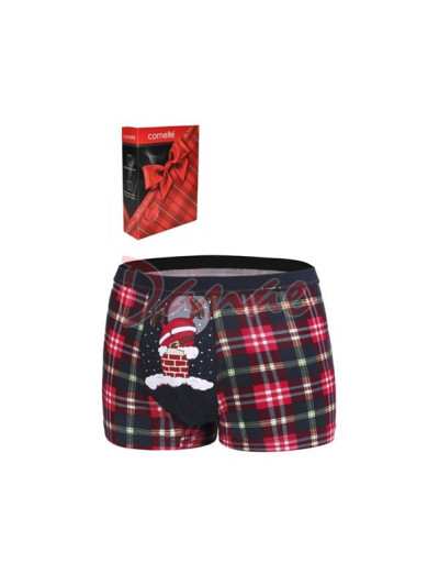 Santa v komíně - boxerky s vánoční tématikou