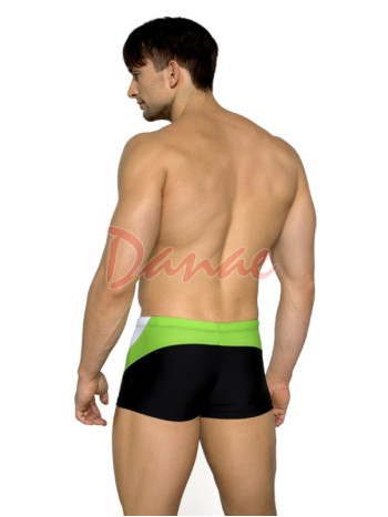 Pánské plavky boxerky Lorin 1011 - černá/zelená