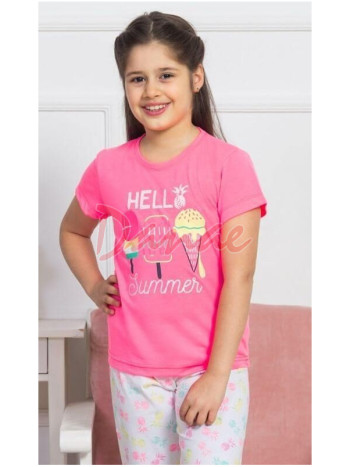 Dětské letní pyžamo Hello Summer - růžová