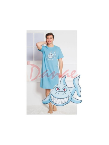 Důvěřuj mi - pánská noční košile se žralokem