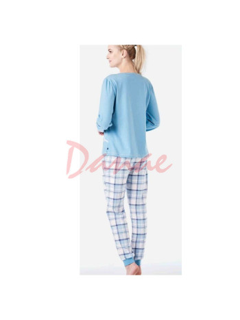 Sýkorka - dámské pyžamo s flanelovými kalhotami