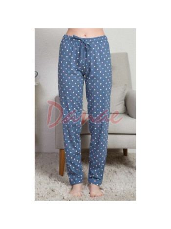 Pyžamové kalhoty pro dámy - Vienetta - Tečky - šedá