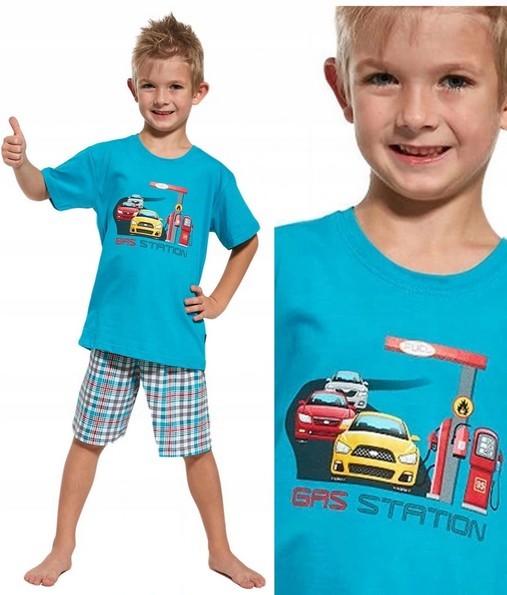 Chlapecké letní pyžamo s benzinkou Gas Station