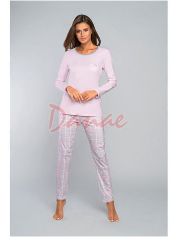 Mitali - dámské dlouhé pyžamo - růžové