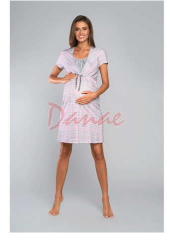 Mitali - noční košile pro těhotné a kojící maminky - růžová