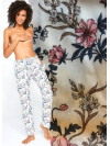 Dámské samostatné kalhoty s květovým vzorem