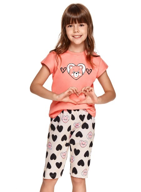 Bear Love - dětské pyžamo srdíčka a medvídci