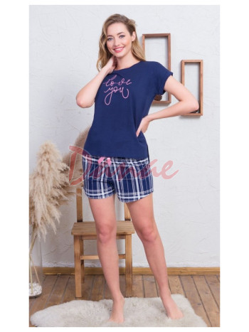 Love You - dámské letní pyžamo se šortkami