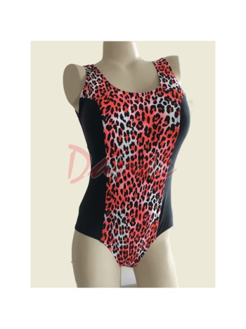 Jednodílné plavky Liwia - Leopard - růžová