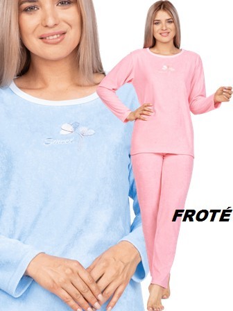 Dámské froté pyžamo s výšivkou - Sweet