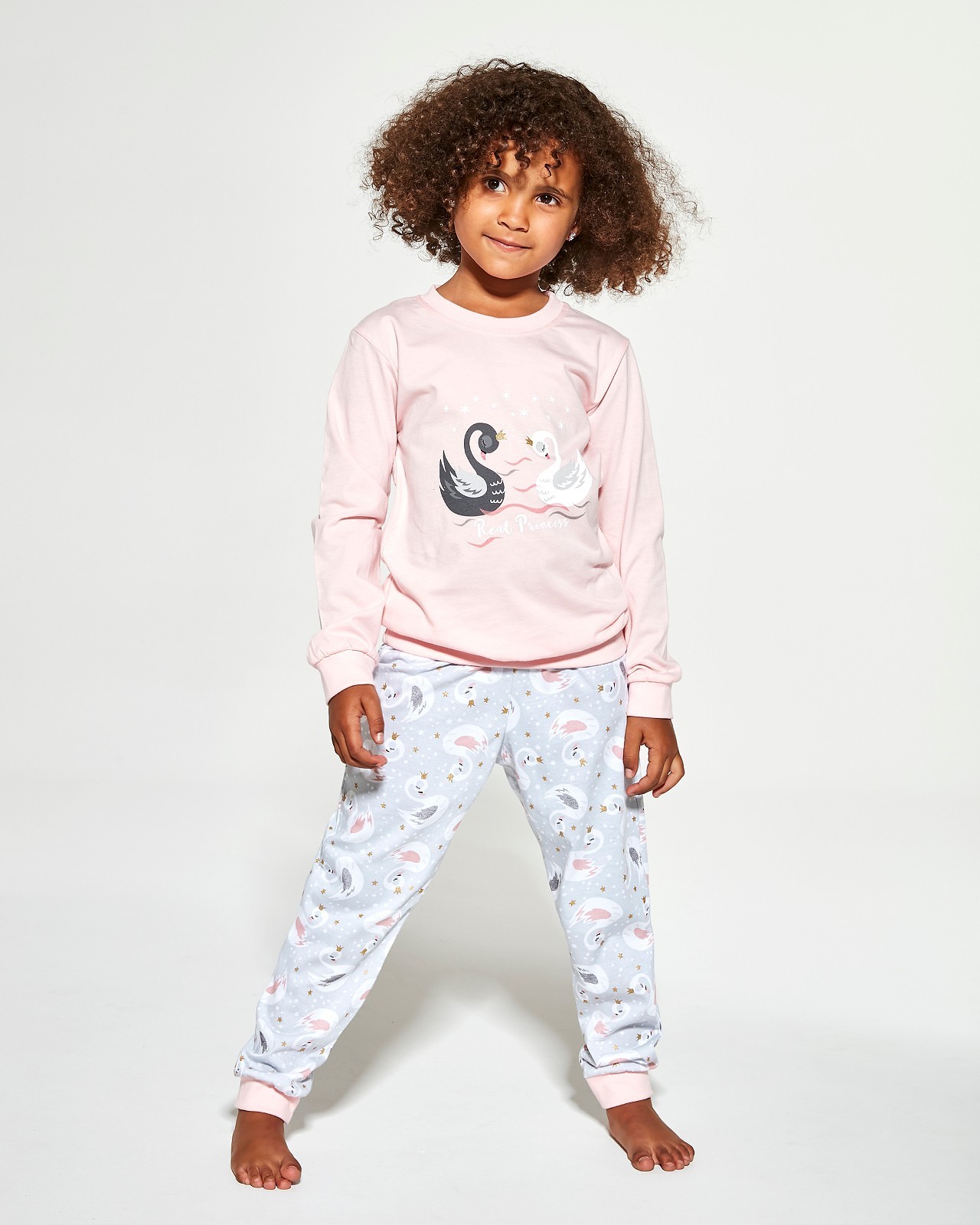 Dívčí pyžamo Real princess - s labutěmi