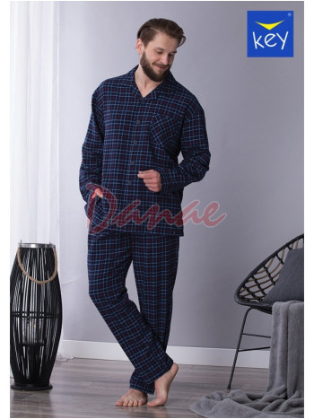 Kárované pánské flanelové pyžamo