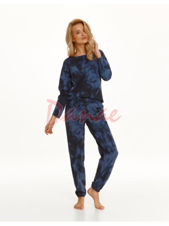 Dámské pyžamo s batikovaným vzorem Penny - modrá