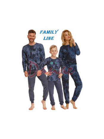 Famili line pyžama Greg a Penny - modrá