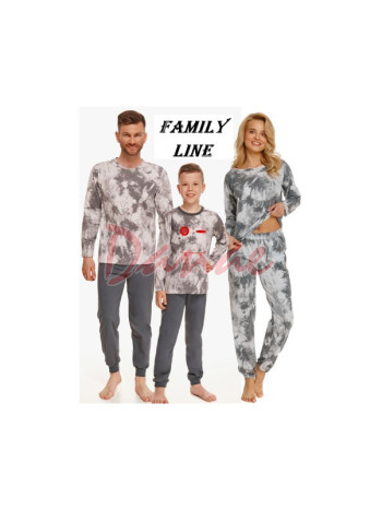 Famili line pyžama Greg a Penny - šedá