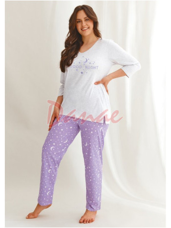 Dobrou noc - dámské pyžamo nadměrné - fialová