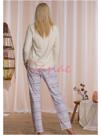 Levandule - dámské pyžamo dlouhé