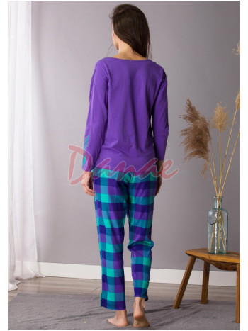 Dámské dlouhé pyžamo Key - výrazné barvy