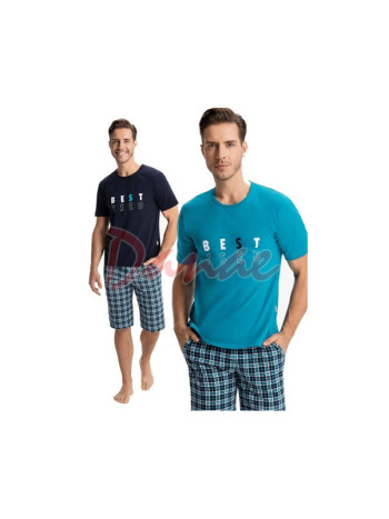 Best - pánské pyžamo - kárované bermudy