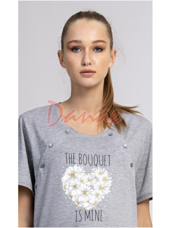 Noční košile mateřská ke kojení Bouquet