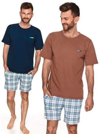 Pánské pyžamo krátké kárované šortky Igor