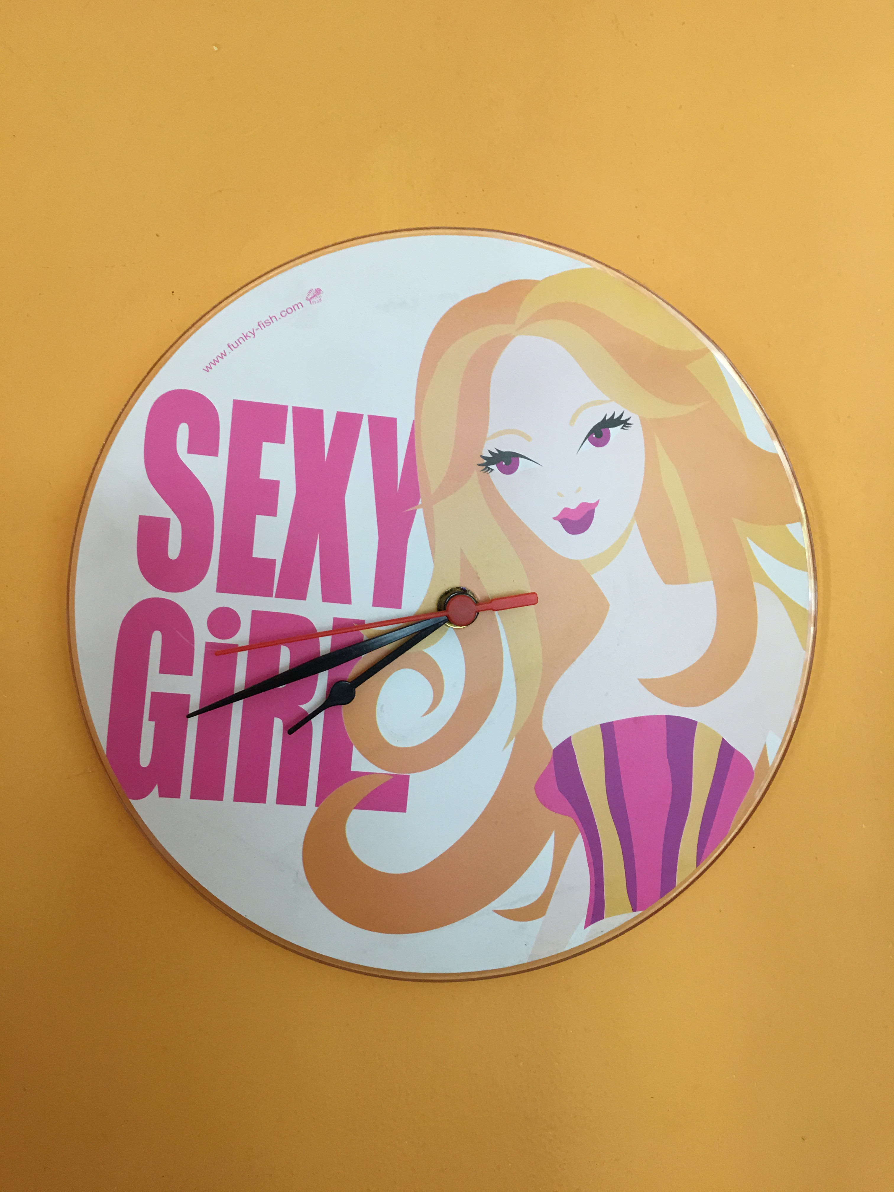 Nástěnné hodiny do dívčí izby - Sexy Girl
